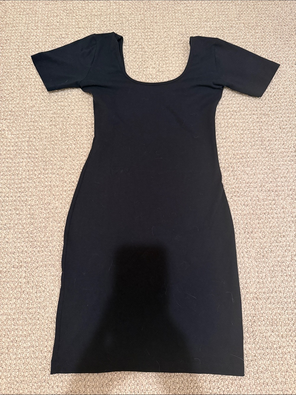 American Apparel Black Scoop Neck Mini Dress